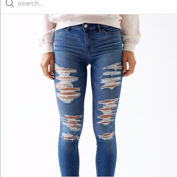 PacSun 89% Cotton Distressed Skinny Jeans - 28 - Picture 4 of 16